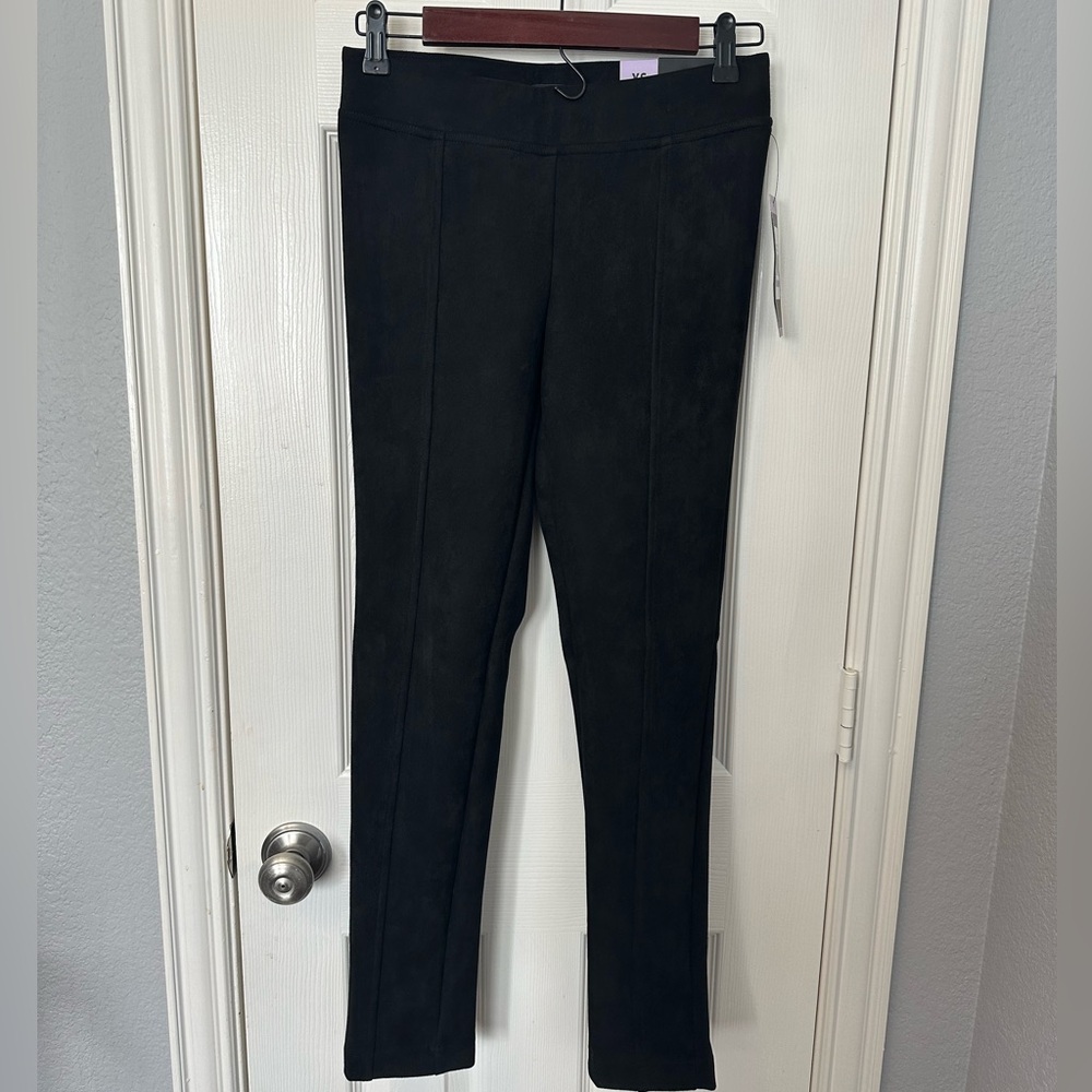 Andrew Marc Womens Faux Suede Pull on Legging Pants Black Size XS